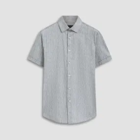 Miles Chambray Print OoohCotton Short Sleeve Shirt