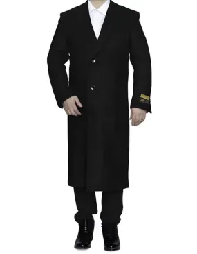 3 Button Black Ankle length Wool Dress Top Coat/Overcoat | Winter men's Topcoat Sale