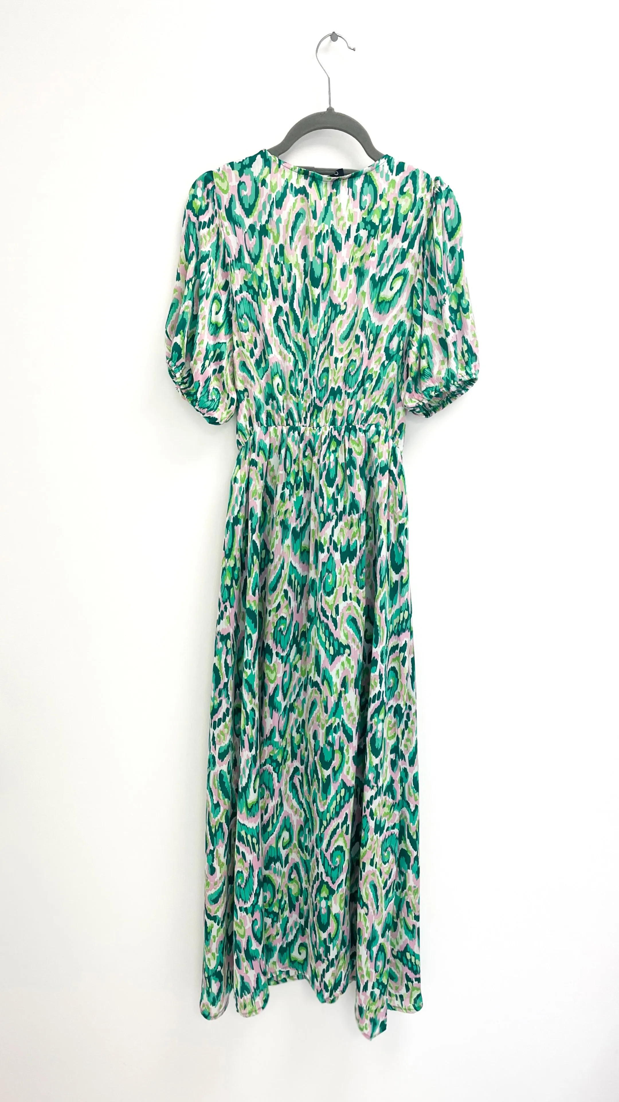 A1693 Twist Front Dress Green