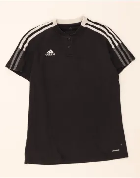 ADIDAS Womens Aeroready T-Shirt Top UK 12/14 Medium Black Polyester