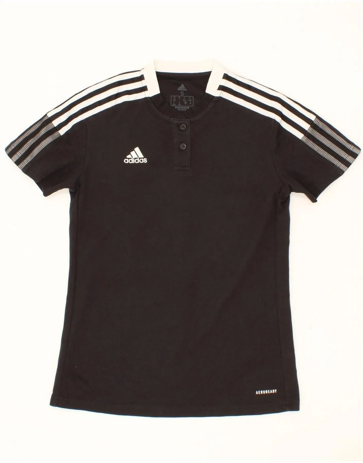 ADIDAS Womens Aeroready T-Shirt Top UK 8/10 Small Black Cotton