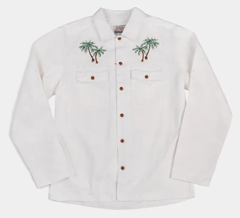 Aloha Style Souvenir Tour Shirts Jacket with Turn-down Collar