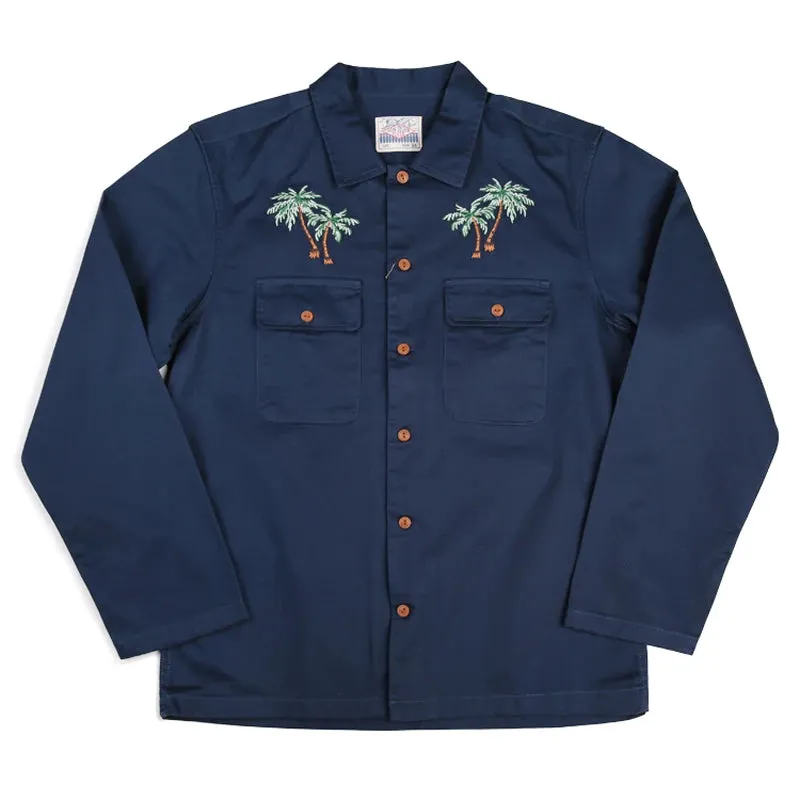 Aloha Style Souvenir Tour Shirts Jacket with Turn-down Collar