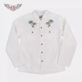 Aloha Style Souvenir Tour Shirts Jacket with Turn-down Collar