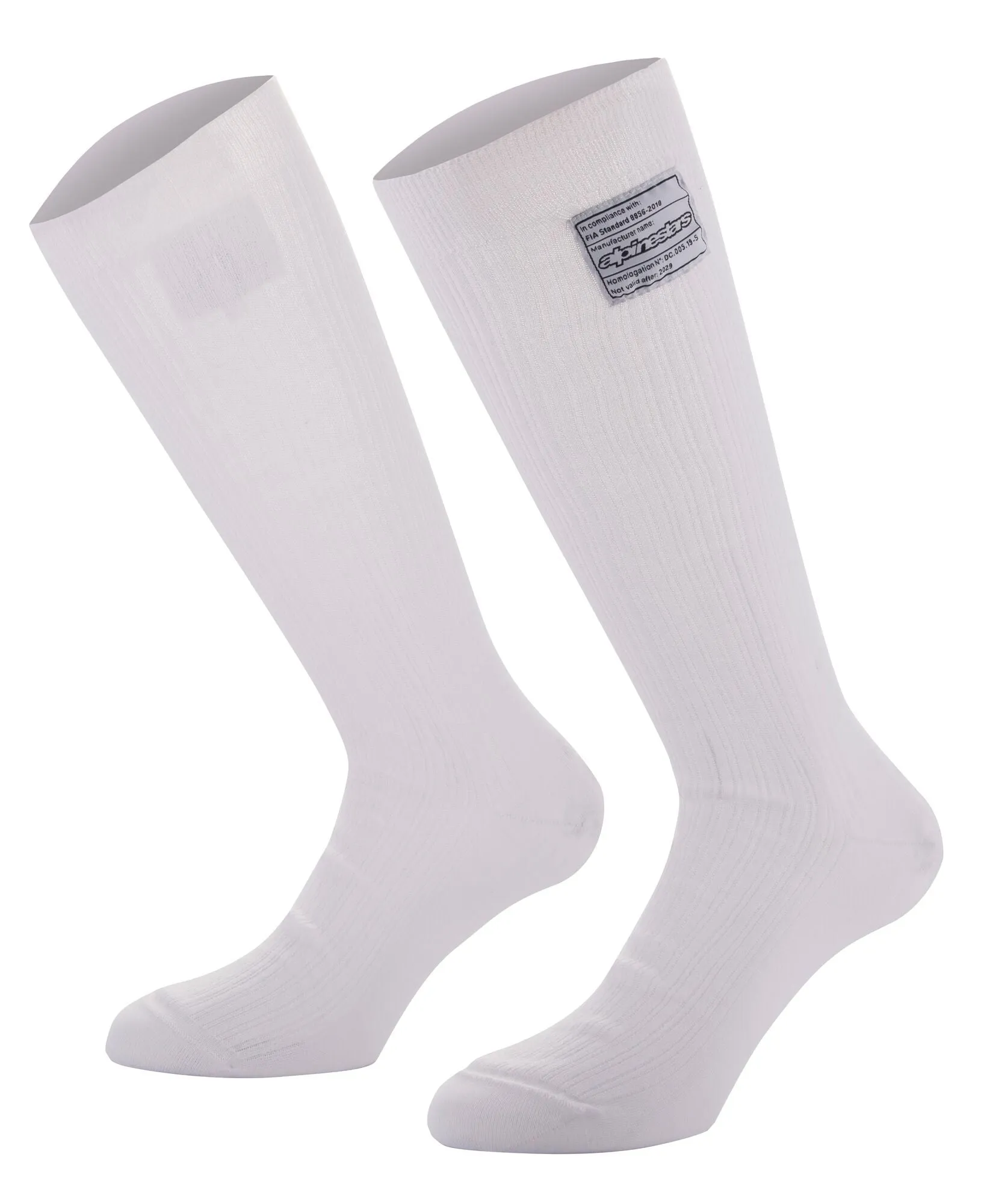 ALPINESTARS 4704021_20_XL RACE V4 Racing socks, FIA 8856-2018, white, Size XL