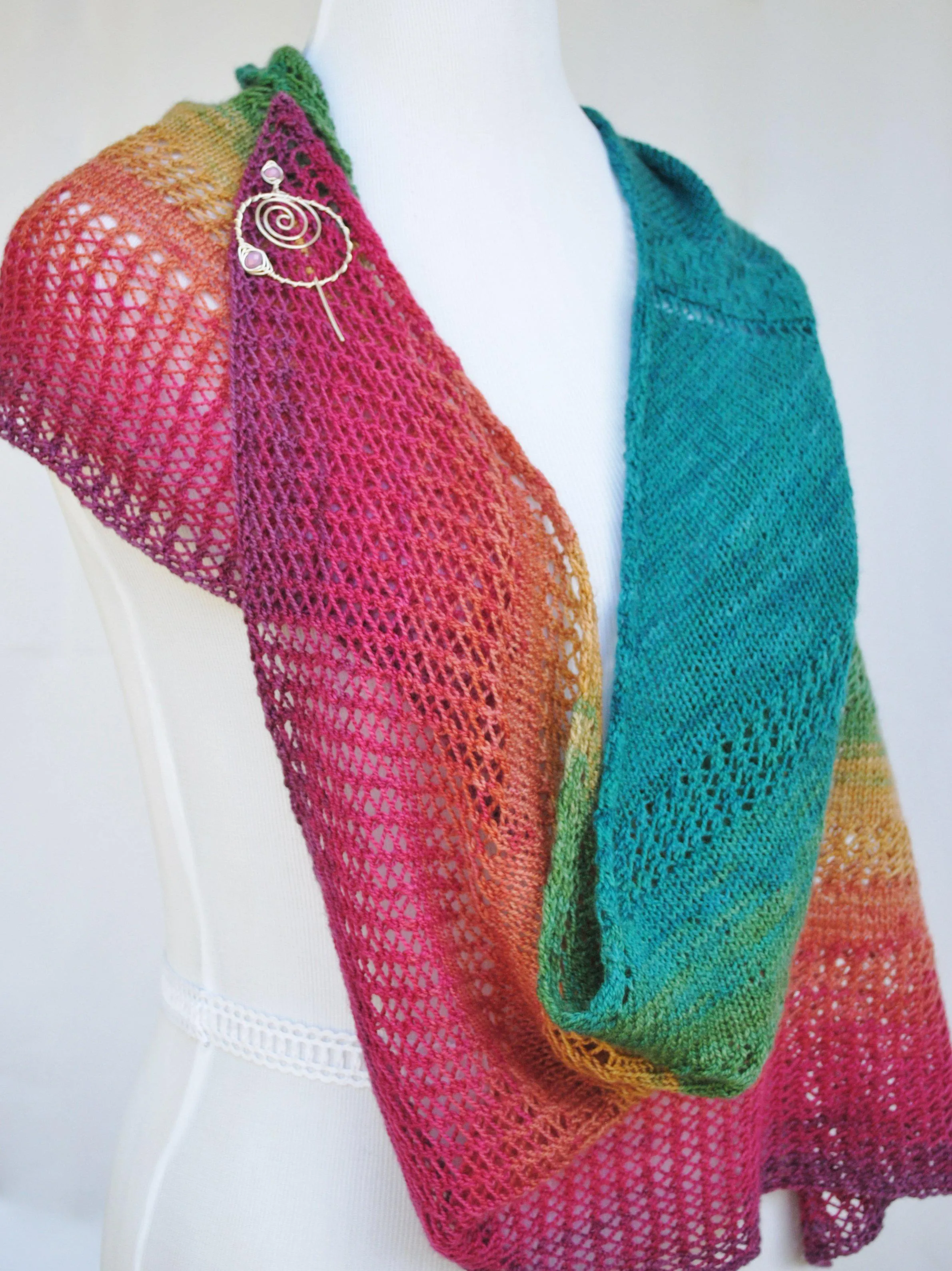 Apparent Plot PDF Knitting Pattern Download Triangle Shawl