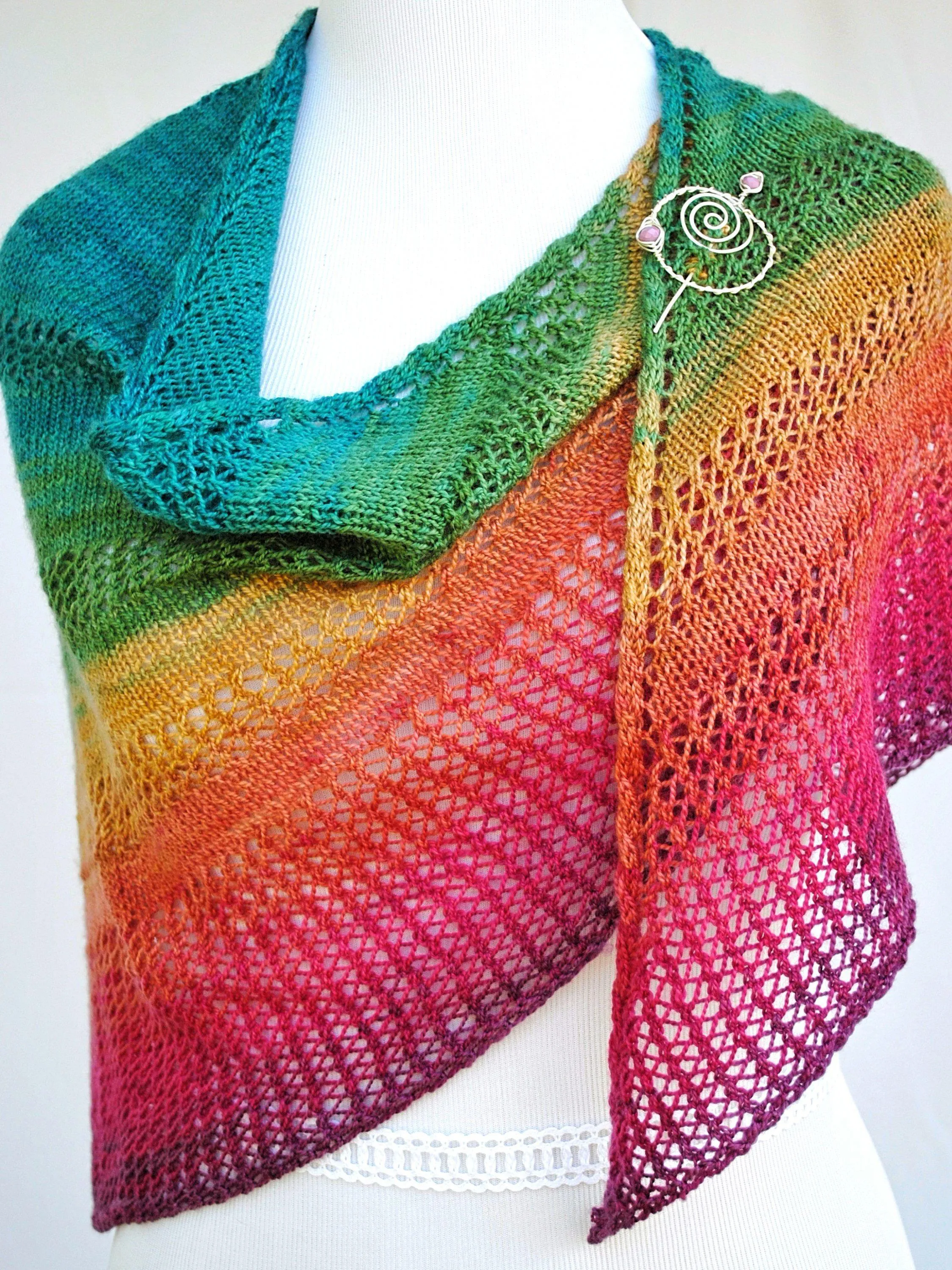 Apparent Plot PDF Knitting Pattern Download Triangle Shawl