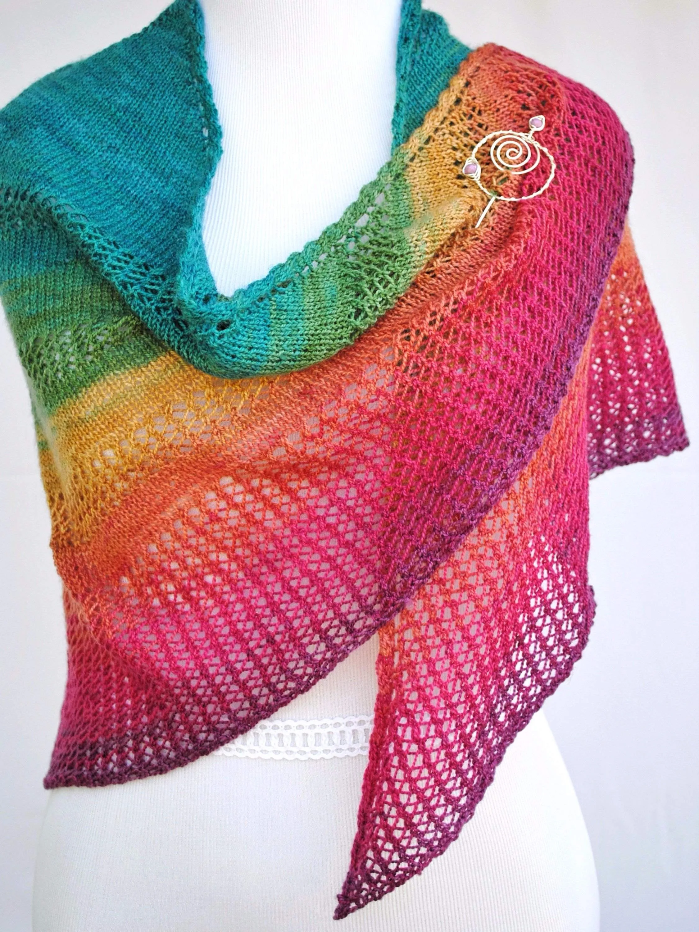 Apparent Plot PDF Knitting Pattern Download Triangle Shawl