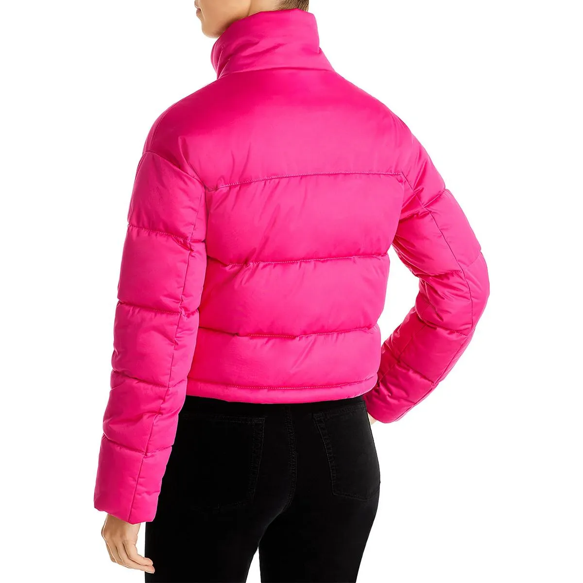 Aqua Womens Quilted Short Puffer Jacket