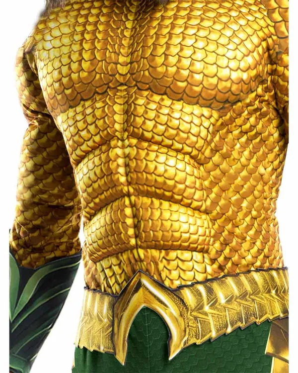 Aquaman Costume Adult Gold Green Suit