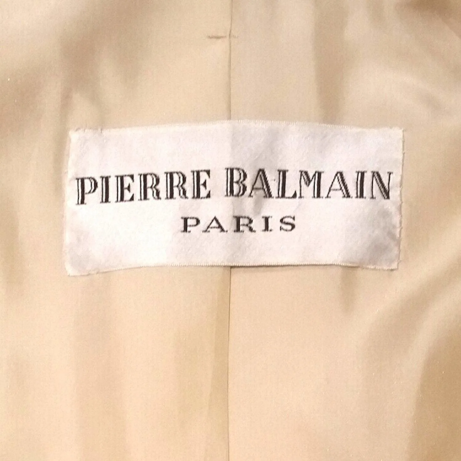 ARCHIVE - Pierre Balmain 1960s Haute Couture Ivory Silk Linen Bridal Dress Suit