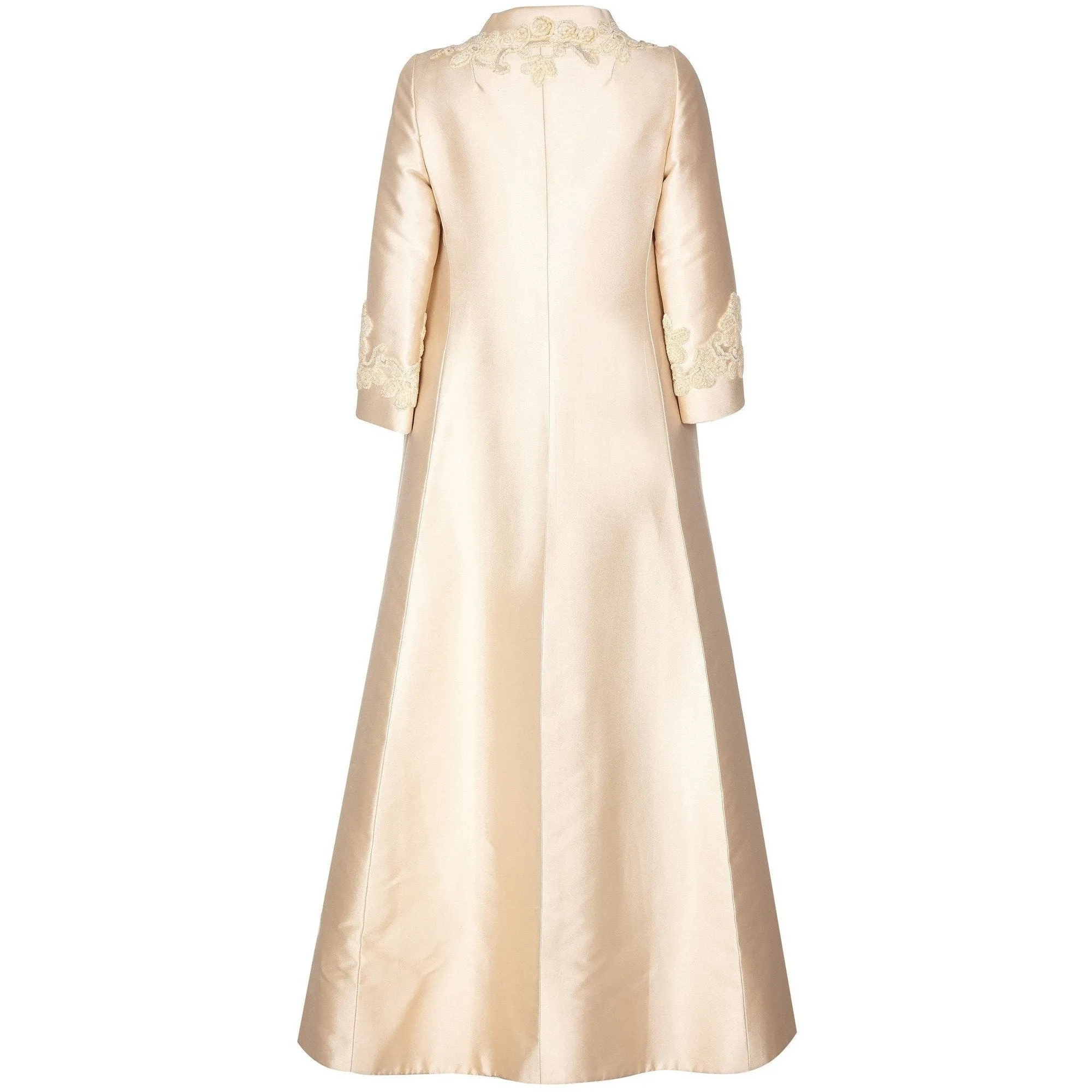 ARCHIVE - Pierre Balmain 1960s Haute Couture Ivory Silk Linen Bridal Dress Suit