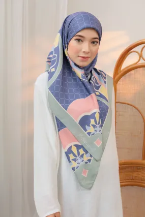 Azalea Satin Square & Shawl in Periwinkle