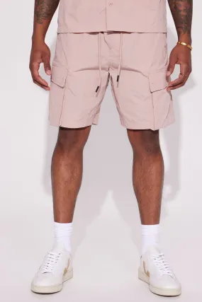 Batter Up Crinkle Utility Short - Mauve