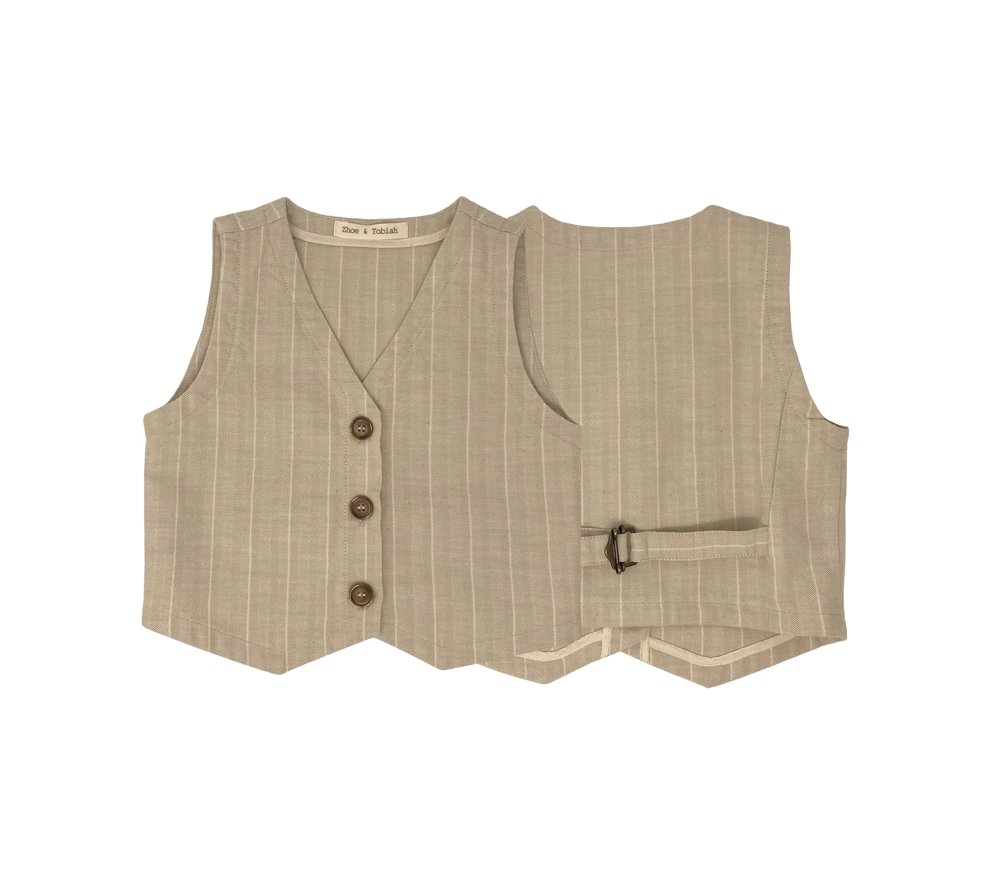 Beige Stripe Vest