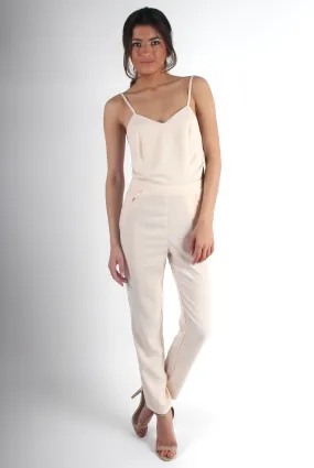 Bethan Apricot Low Tie Back Jumpsuit