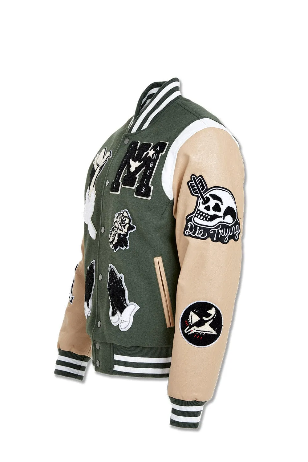 Big Men's Fallen Angels Varsity Jacket (Pine)