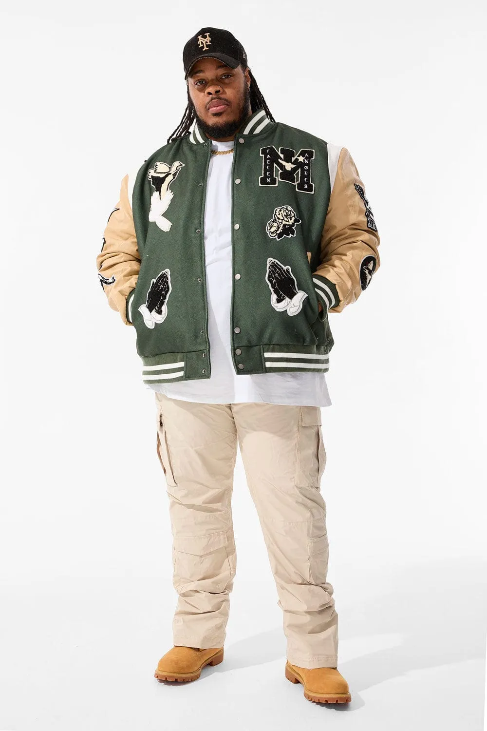 Big Men's Fallen Angels Varsity Jacket (Pine)