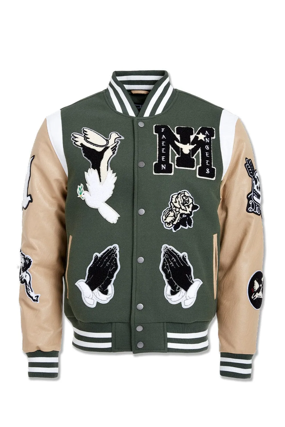 Big Men's Fallen Angels Varsity Jacket (Pine)