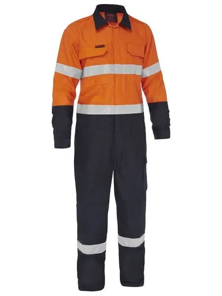 Bisley Apex 185/240 Taped Hi Vis FR Ripstop Vented Coverall BC8477T