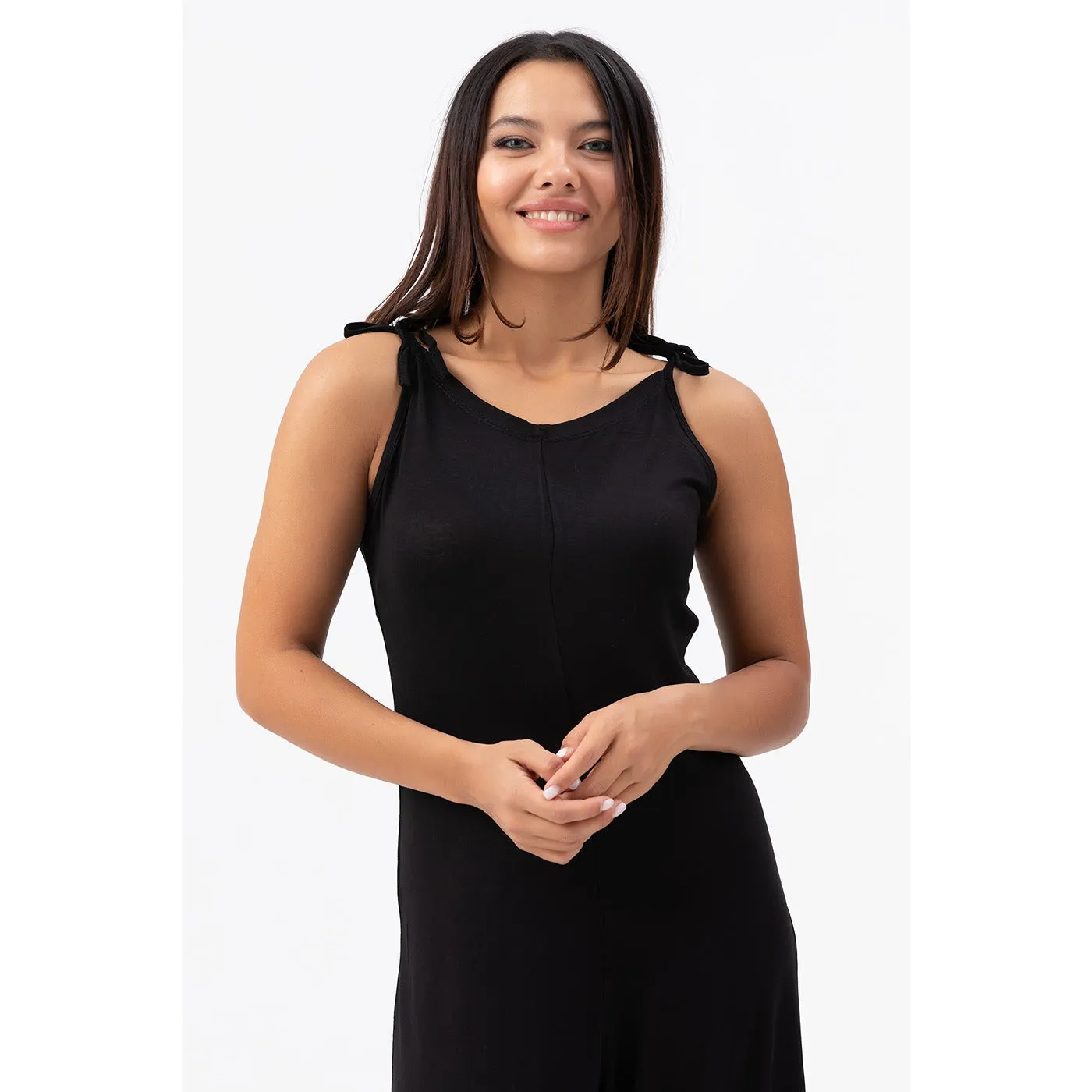 Black Loose Fit Jumpsuit