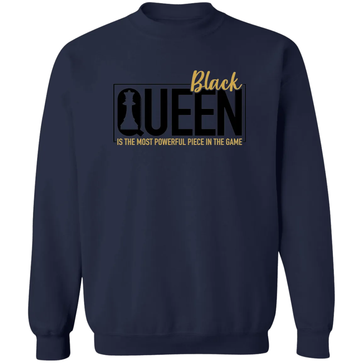 Black Queen Ladies Crewneck Pullover Sweatshirt