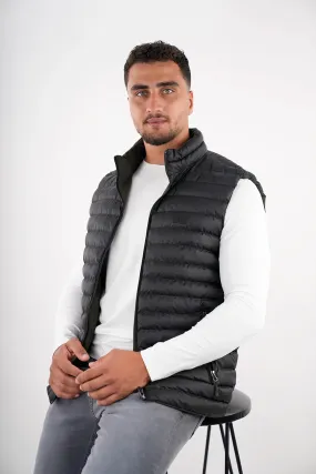 Black Simple Vest Puffer