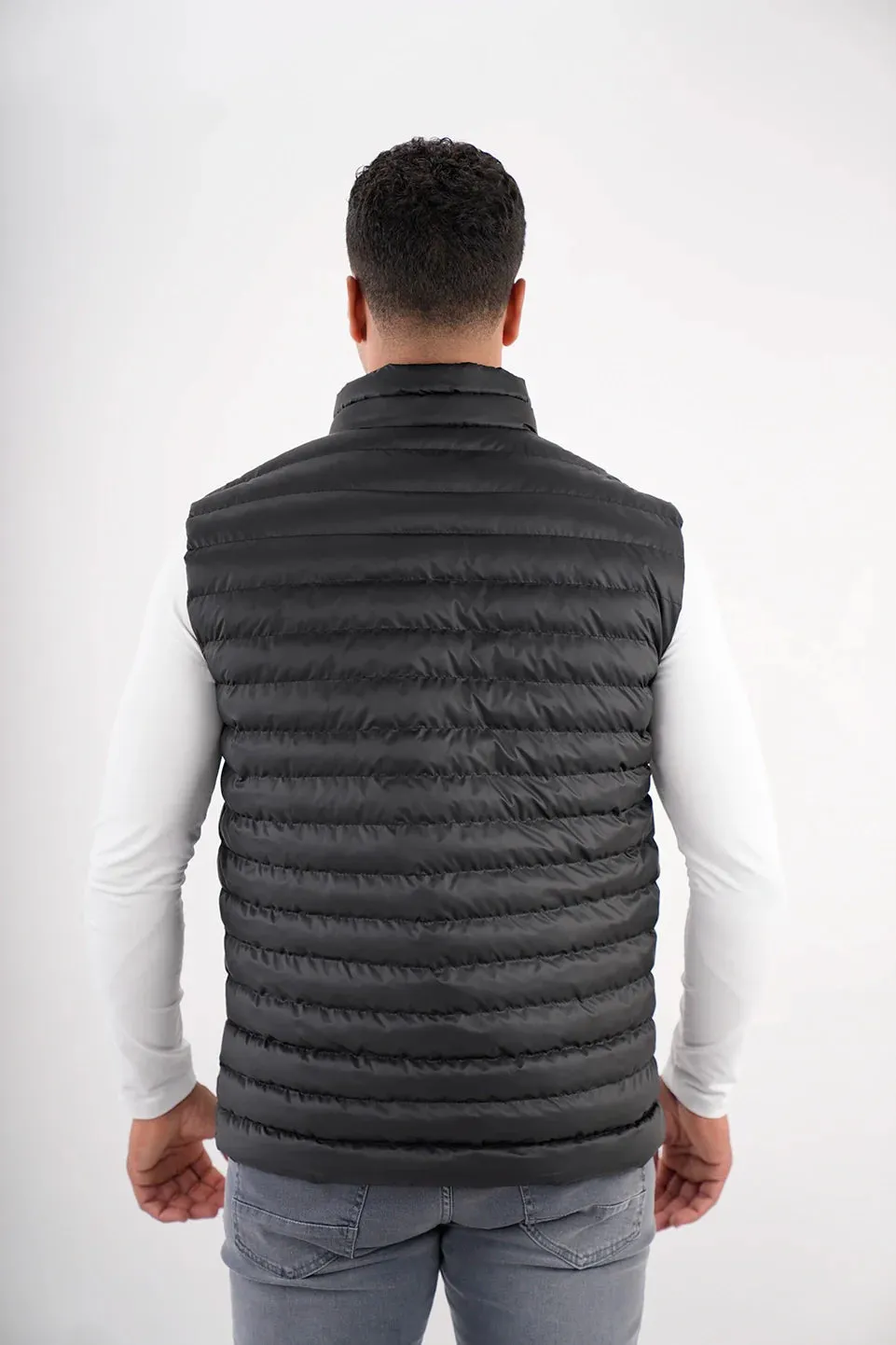 Black Simple Vest Puffer