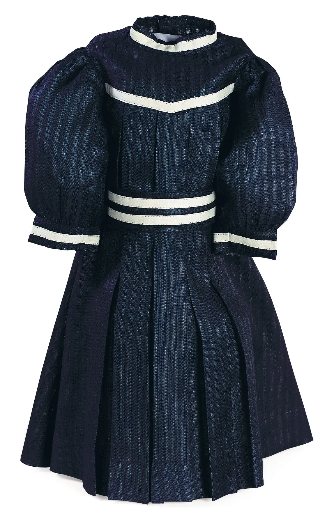 Blue Shadow Striped Silk Dress