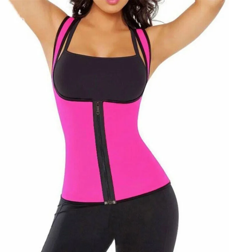 Body Shaper Slimming belly Zipper Waist Trainer Cincher Vest