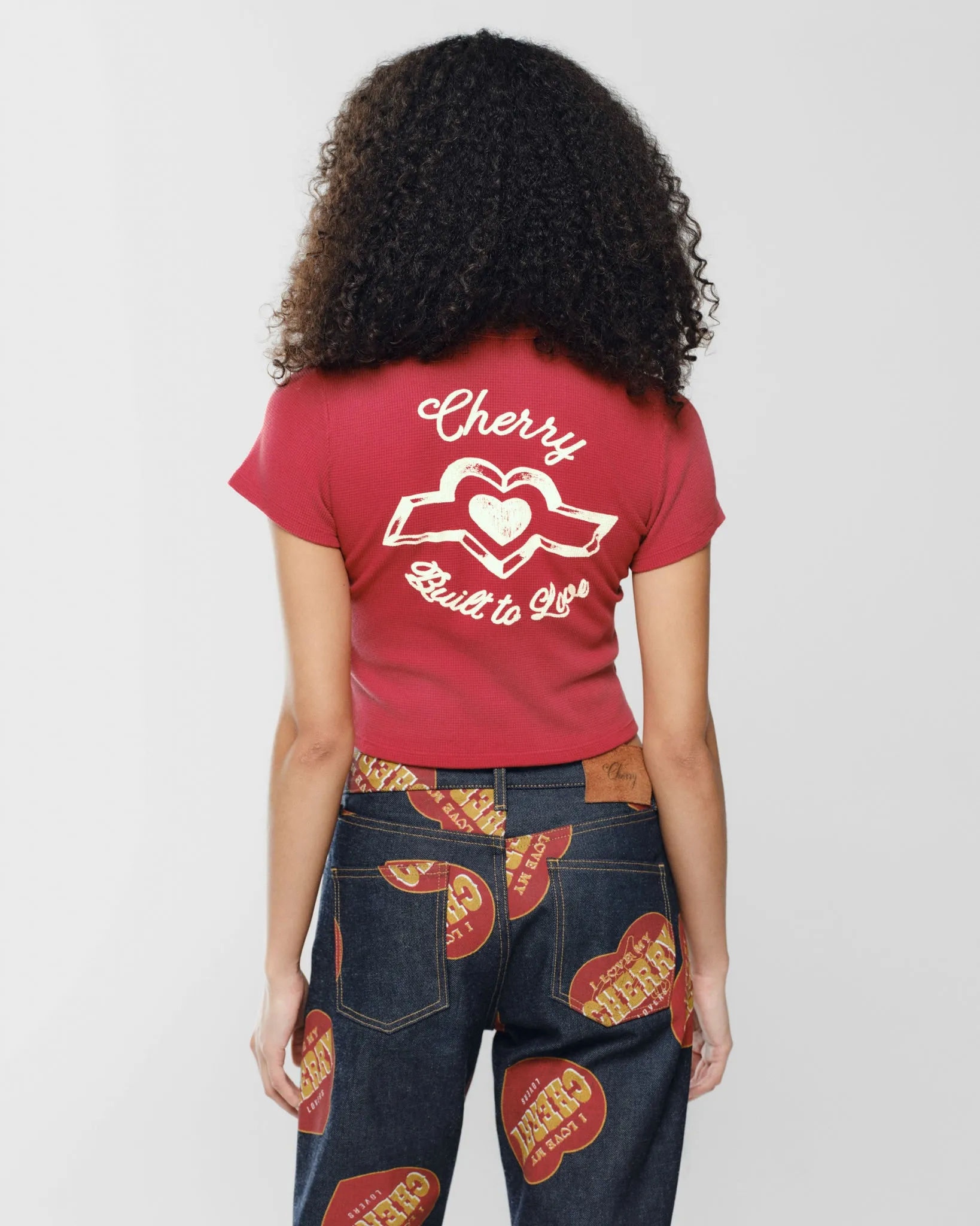 Built to Love Thermal Baby Tee (Red)