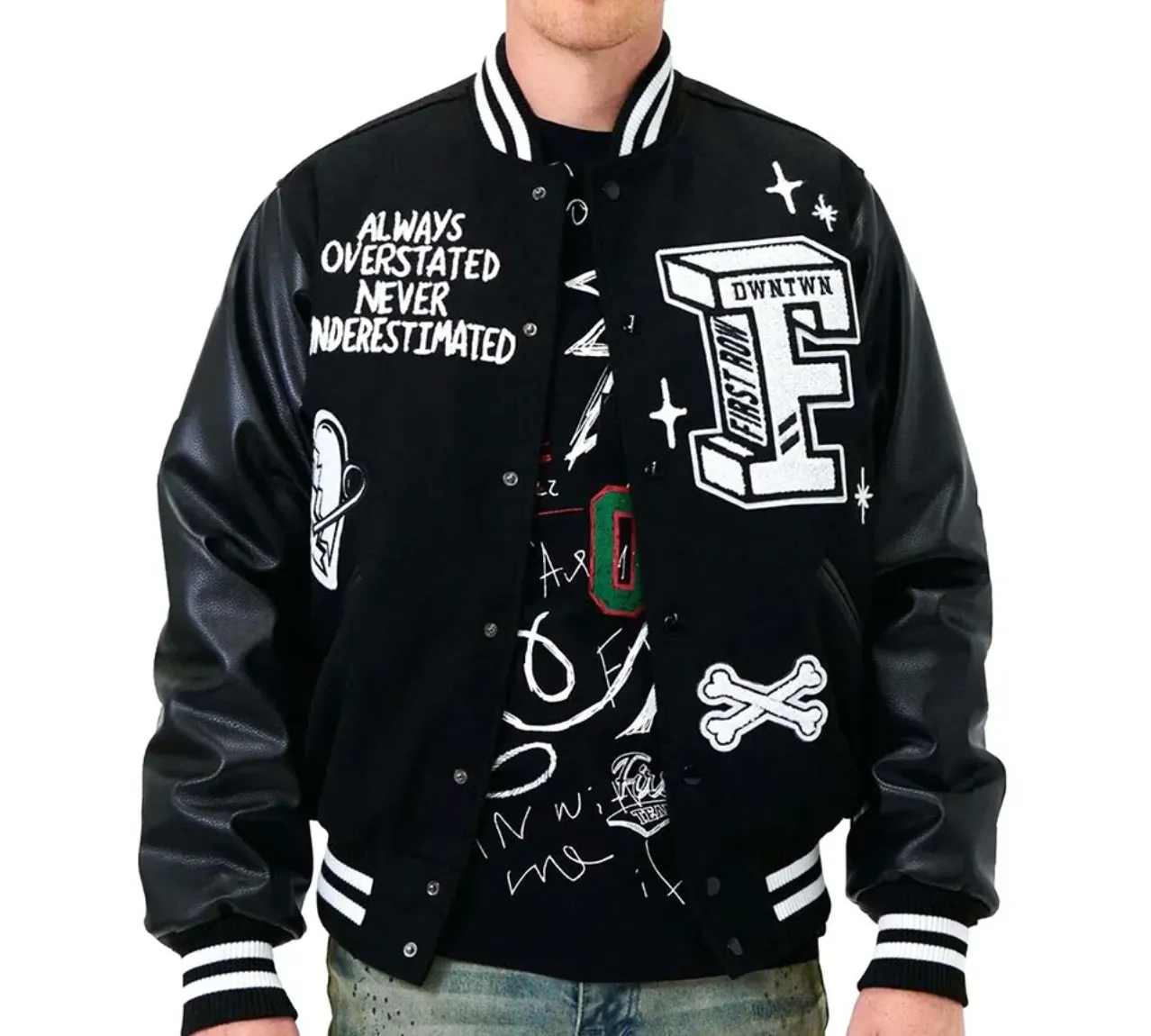 Bulldog Varsity Jacket | Black *Final Sale*