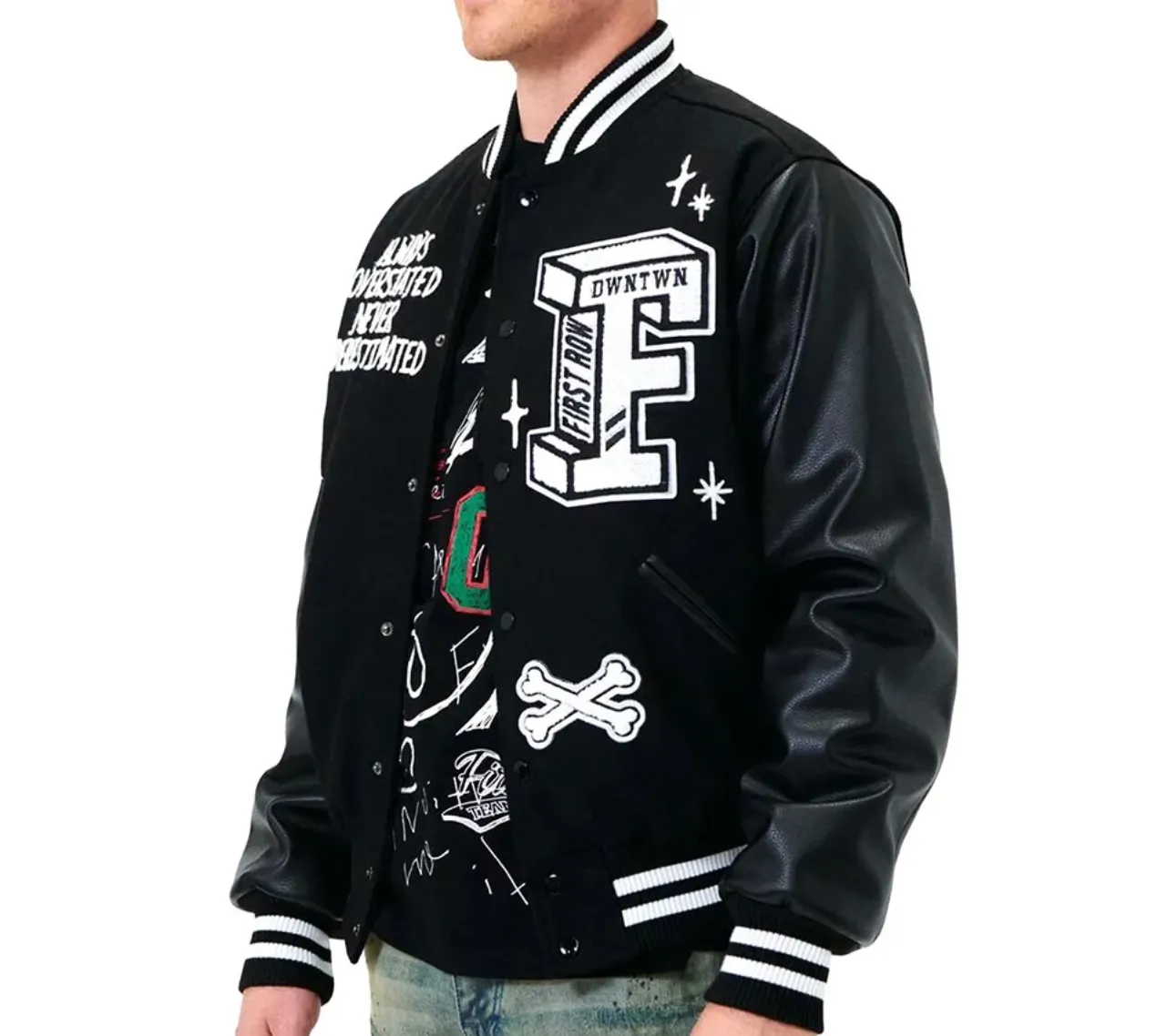 Bulldog Varsity Jacket | Black *Final Sale*