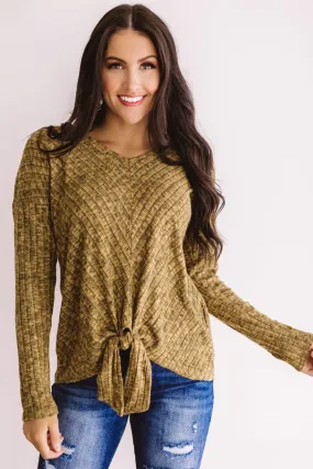 Campfire Cocktails Shift Top in Mustard