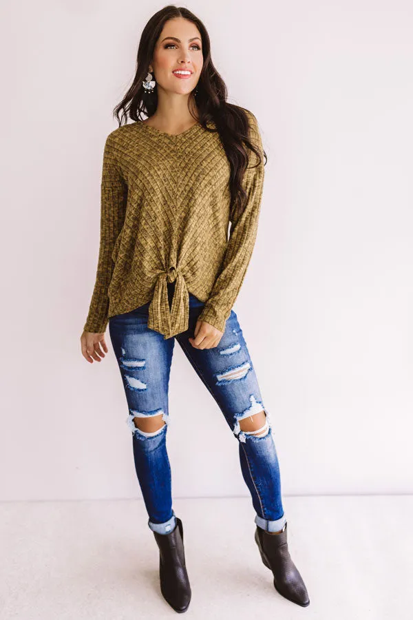 Campfire Cocktails Shift Top in Mustard