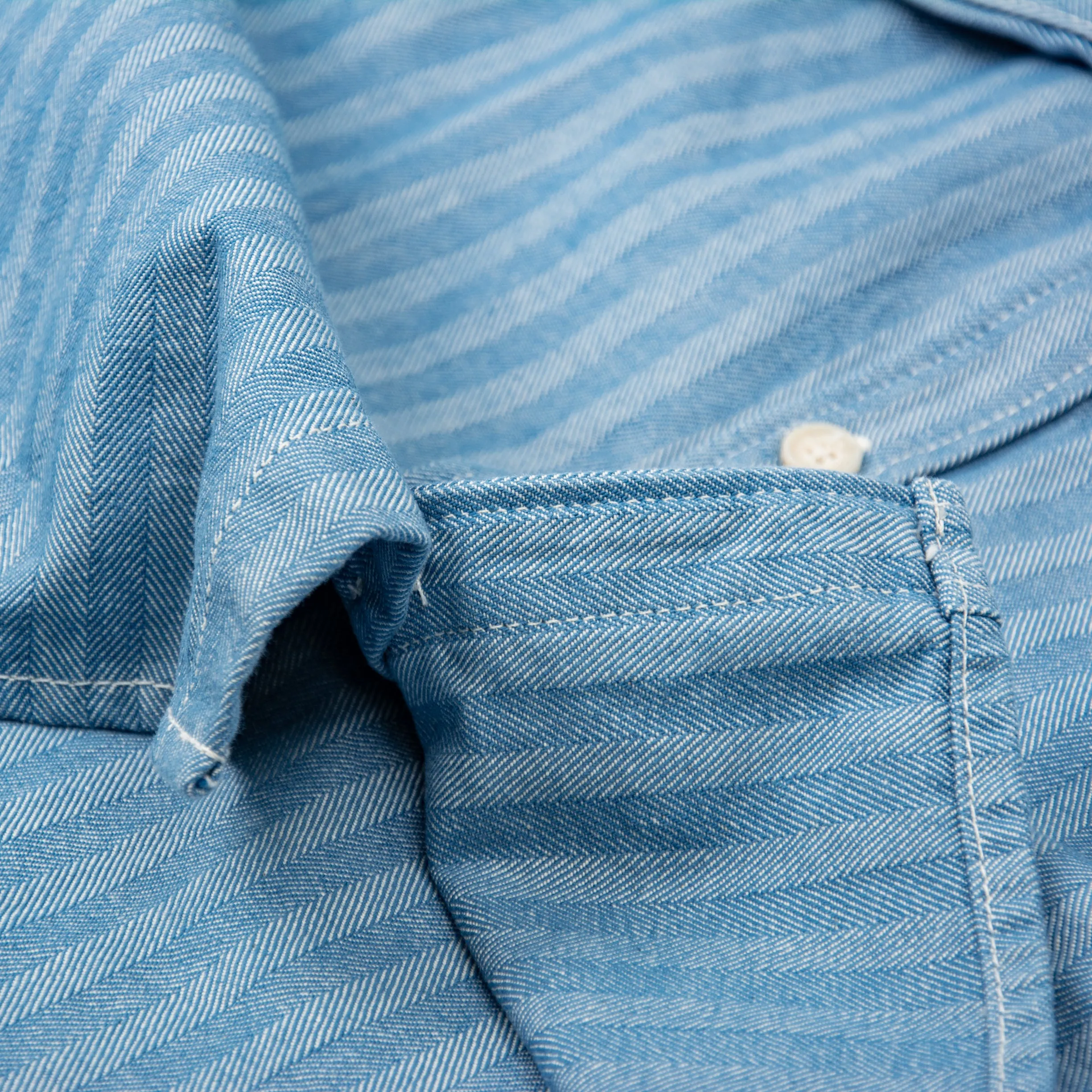 Carhartt WIP Menard Herringbone Shirt Jac Denim - Blue Rinsed