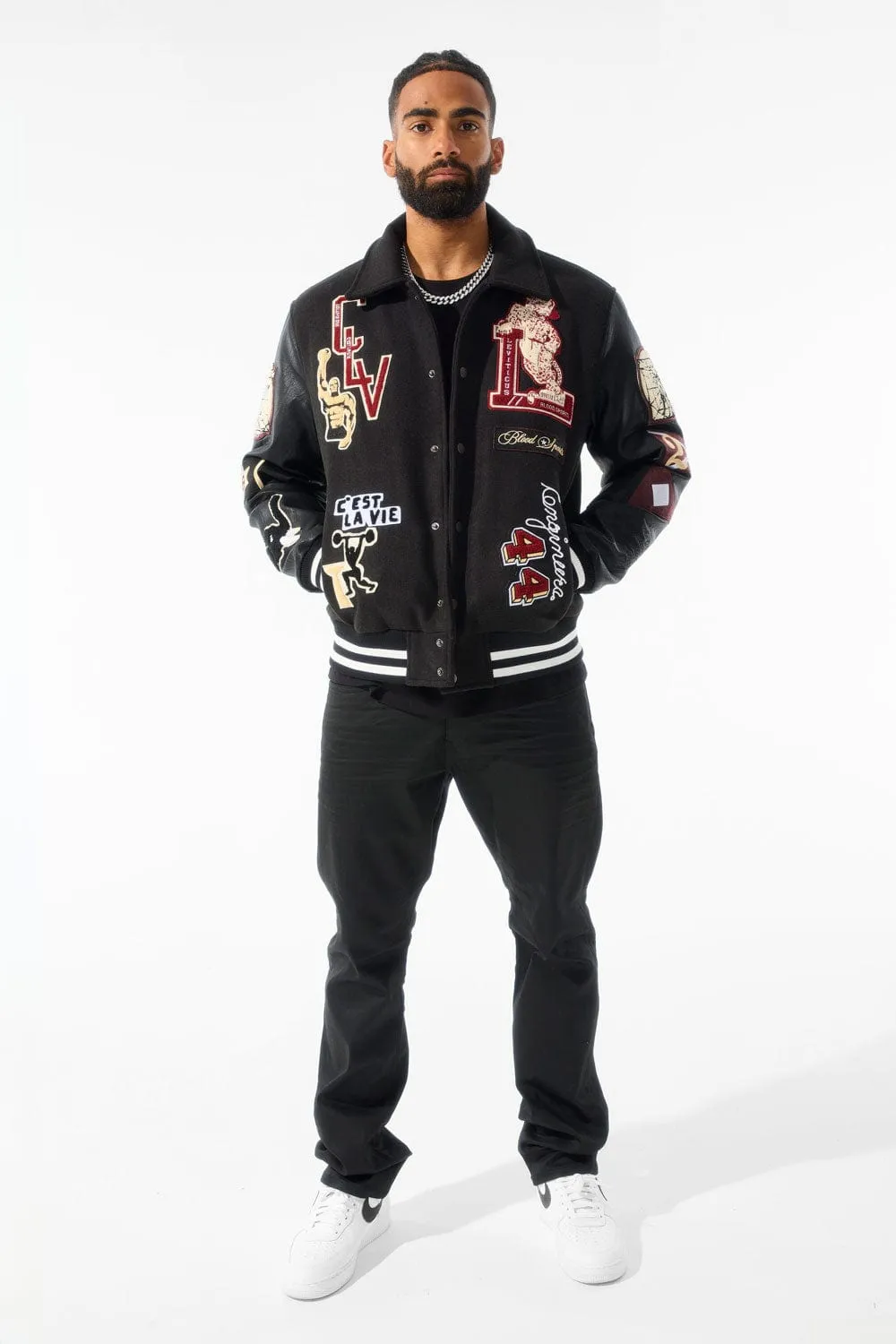 Carpe Diem Varsity Jacket (Black)