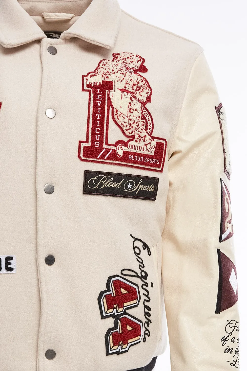 Carpe Diem Varsity Jacket (Bone)