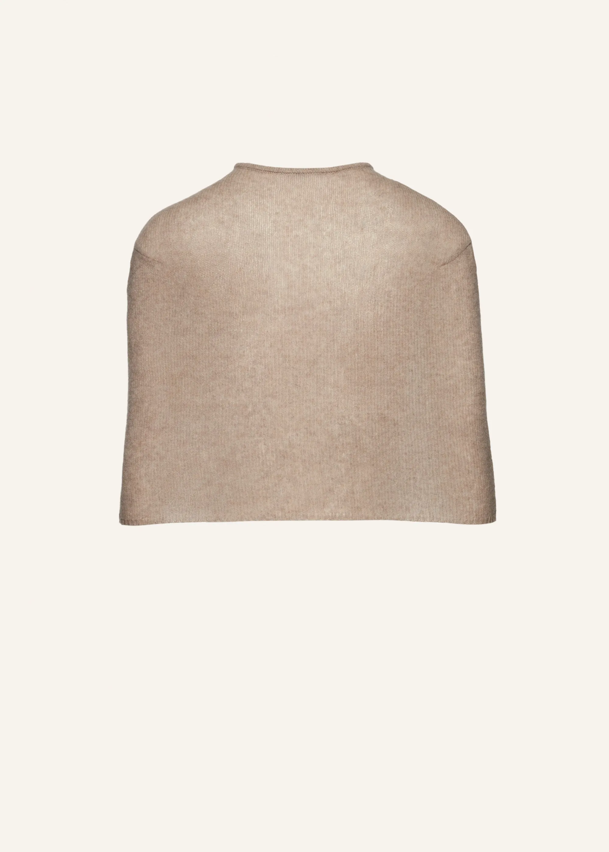 Cashmere knit shawl in beige