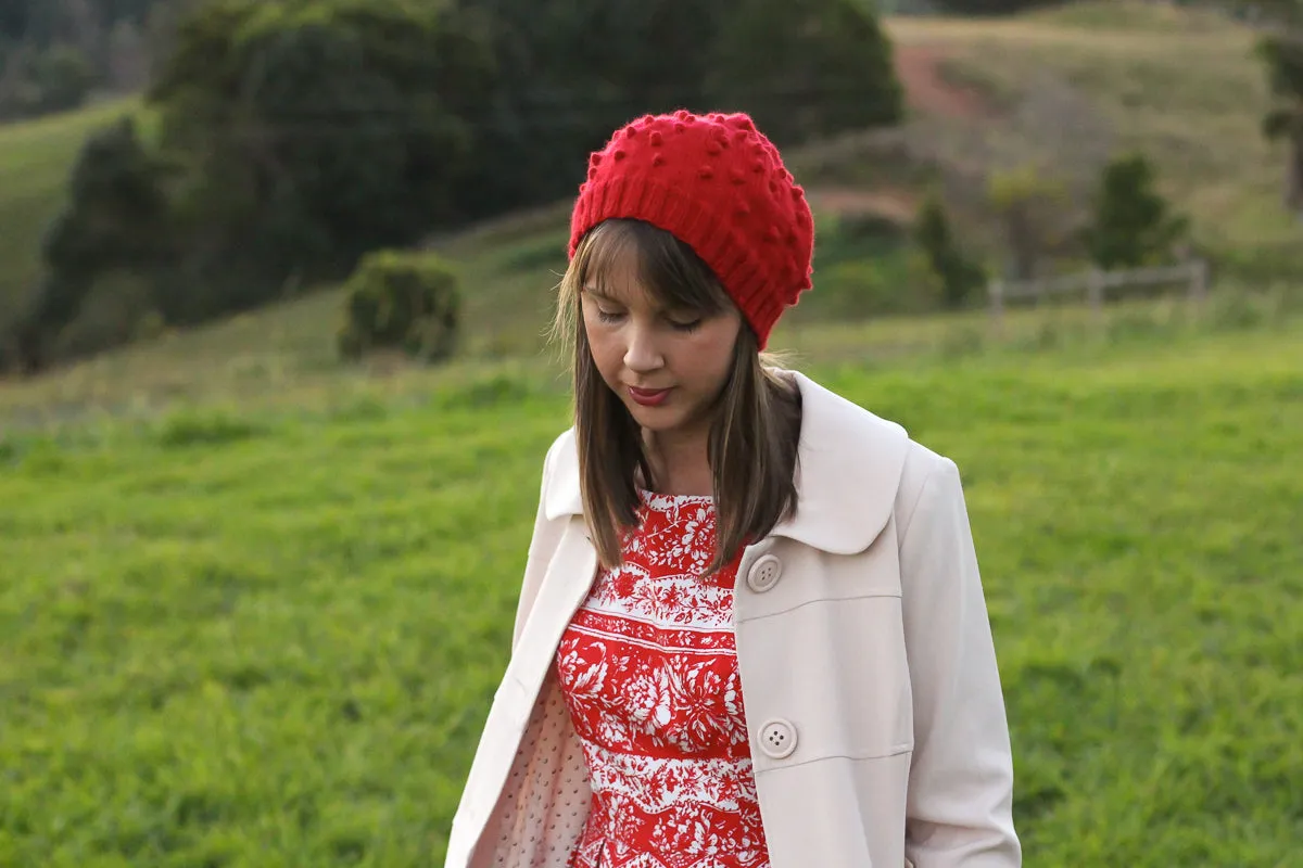 Cherry Pie Beret | PDF Knitting Pattern