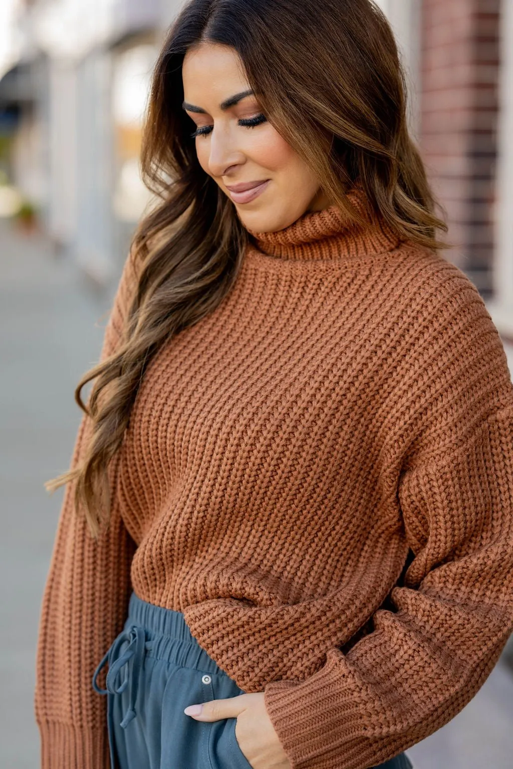 Chunky Knit Turtleneck Sweater