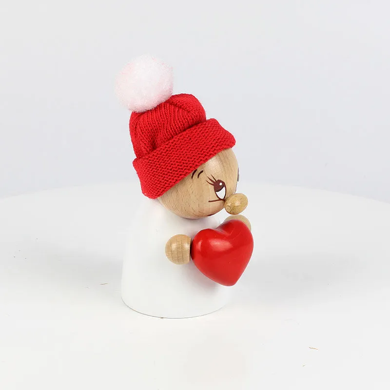 Clumsy Mini Valentine with fabric beanie and big bobble