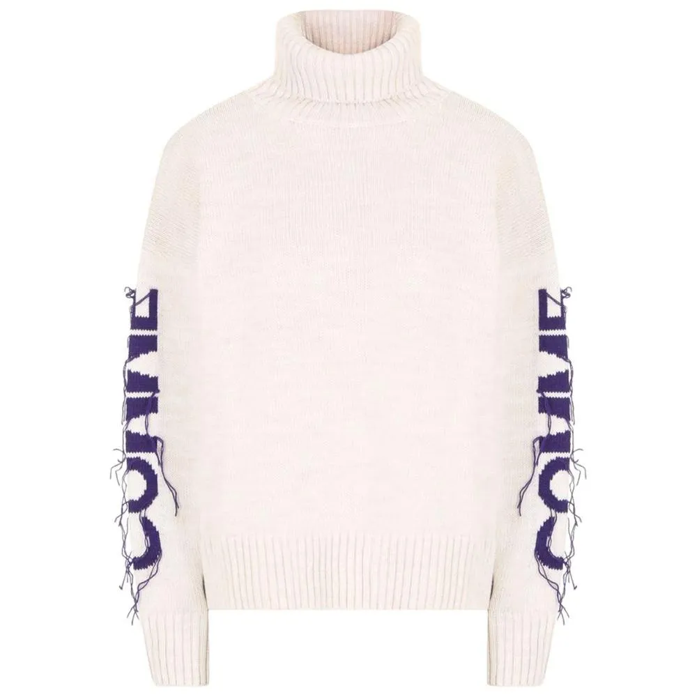 Comme Des Fuckdown Beige Acrylic Sweater