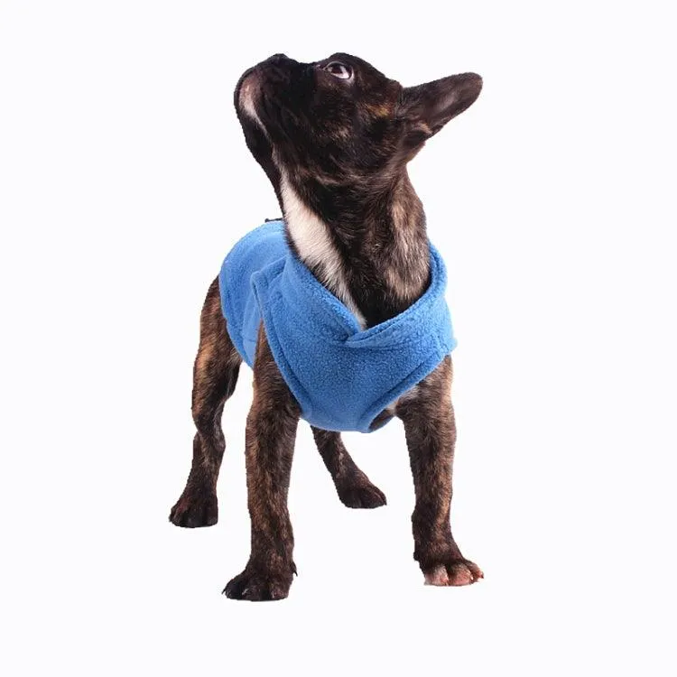 Cozy Winter Flannel Dog Coat for French Bulldogs and Pugs - Stylish and Warm Puppy Jacket