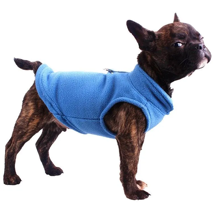 Cozy Winter Flannel Dog Coat for French Bulldogs and Pugs - Stylish and Warm Puppy Jacket