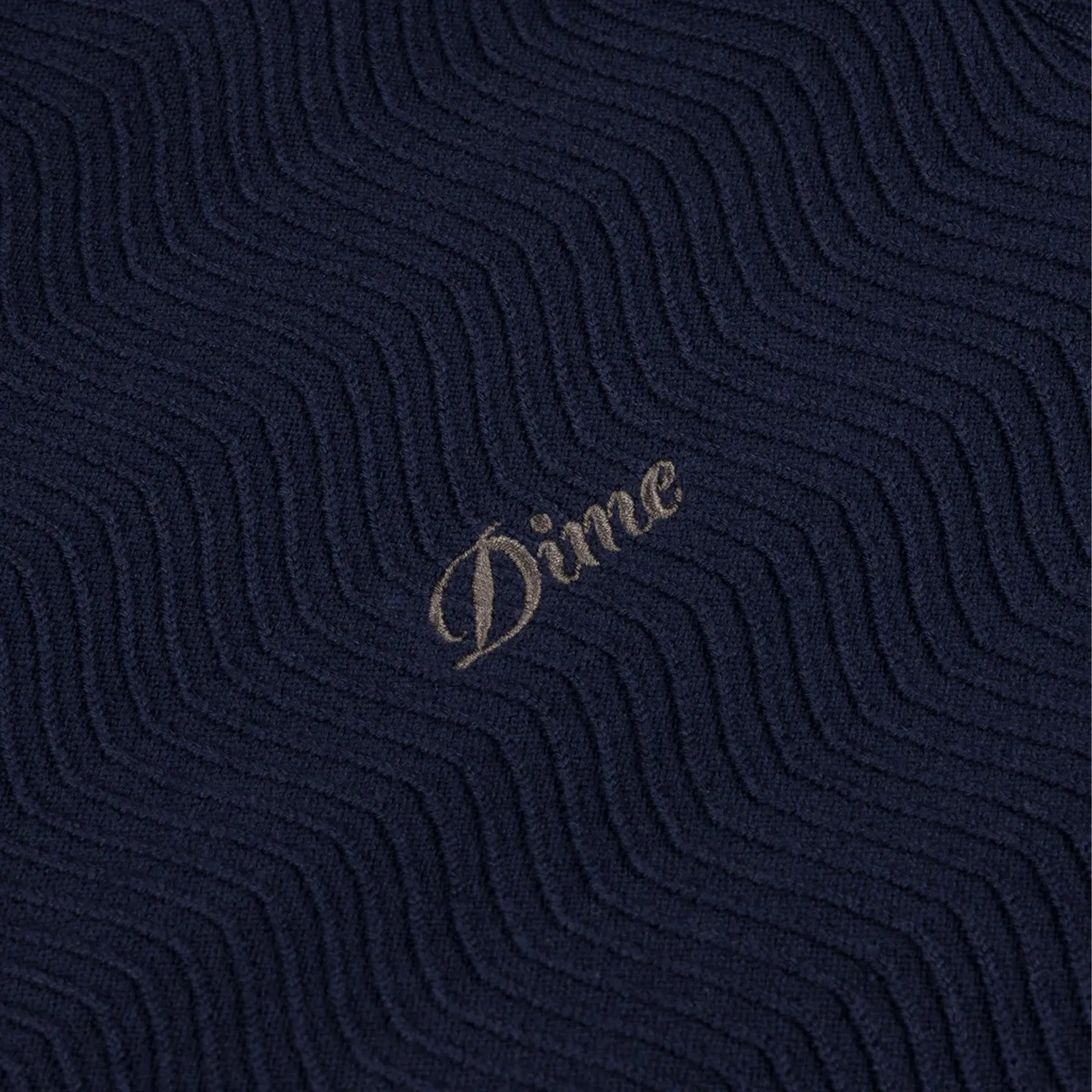 Dime Wave Knit SS Shirt (Dark Indigo)