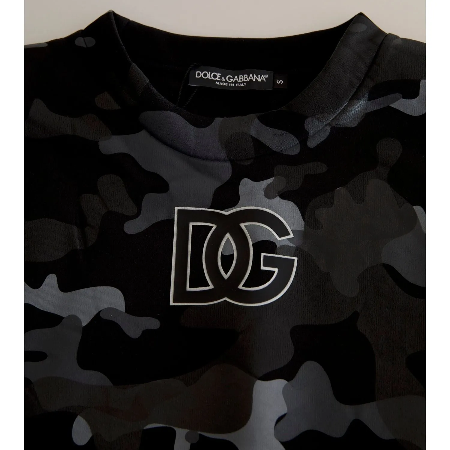 Dolce & Gabbana Elegant Black Camouflage Pullover Sweater