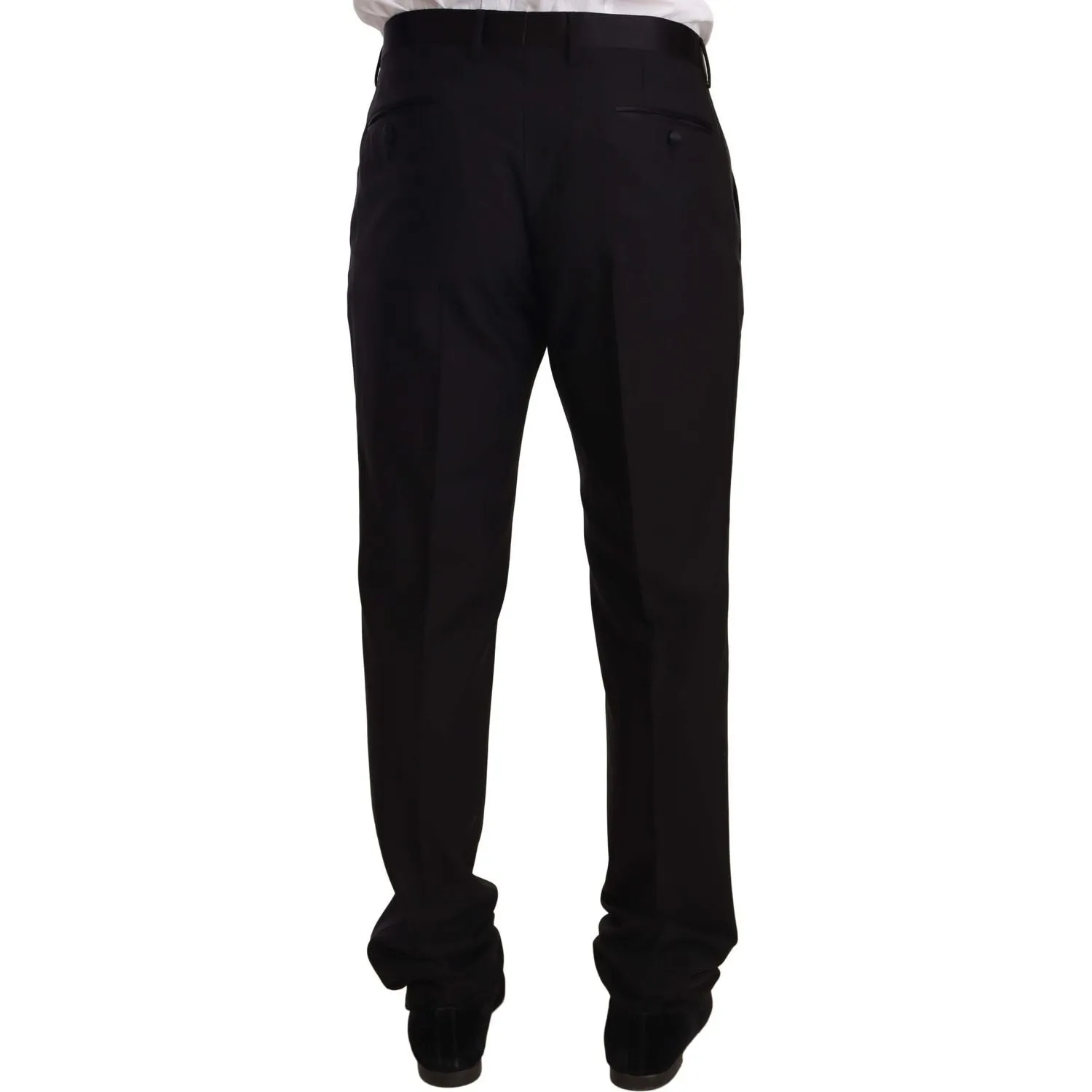 Dolce & Gabbana Elegant Black Skinny Tuxedo Trousers