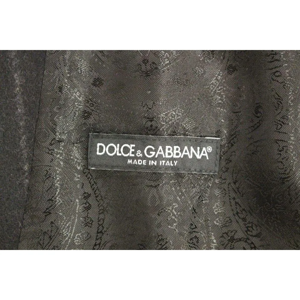 Dolce & Gabbana Elegant Black Striped Single Breasted Dress Vest