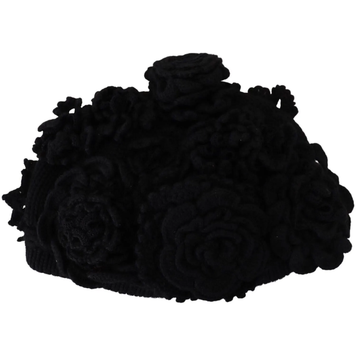 Dolce & Gabbana Elegant Black Virgin Wool Beanie Hat